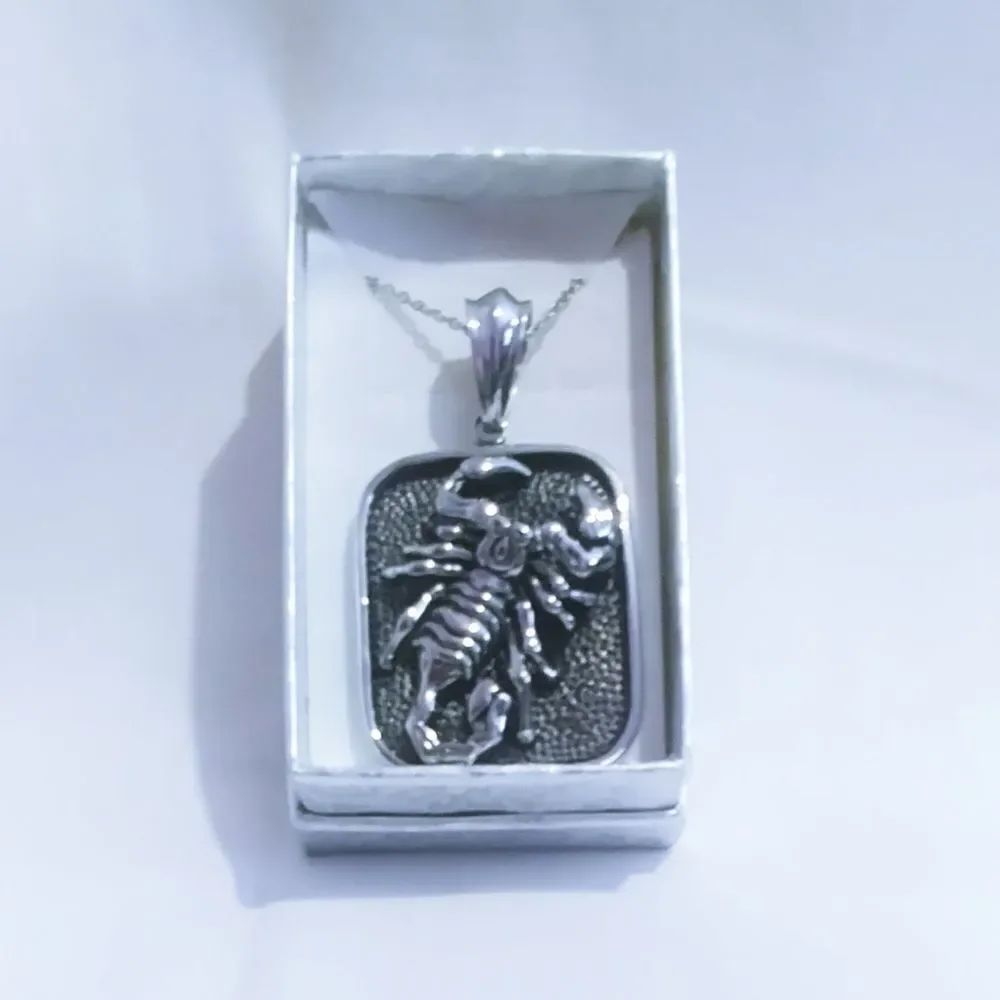 Scorpion Pendant 20 in Chain